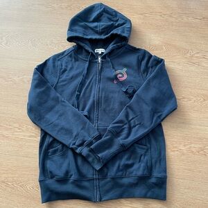 Peloton Sweater Women size Medium Blue Zip Hoodie Sweatshirt Cycling Running